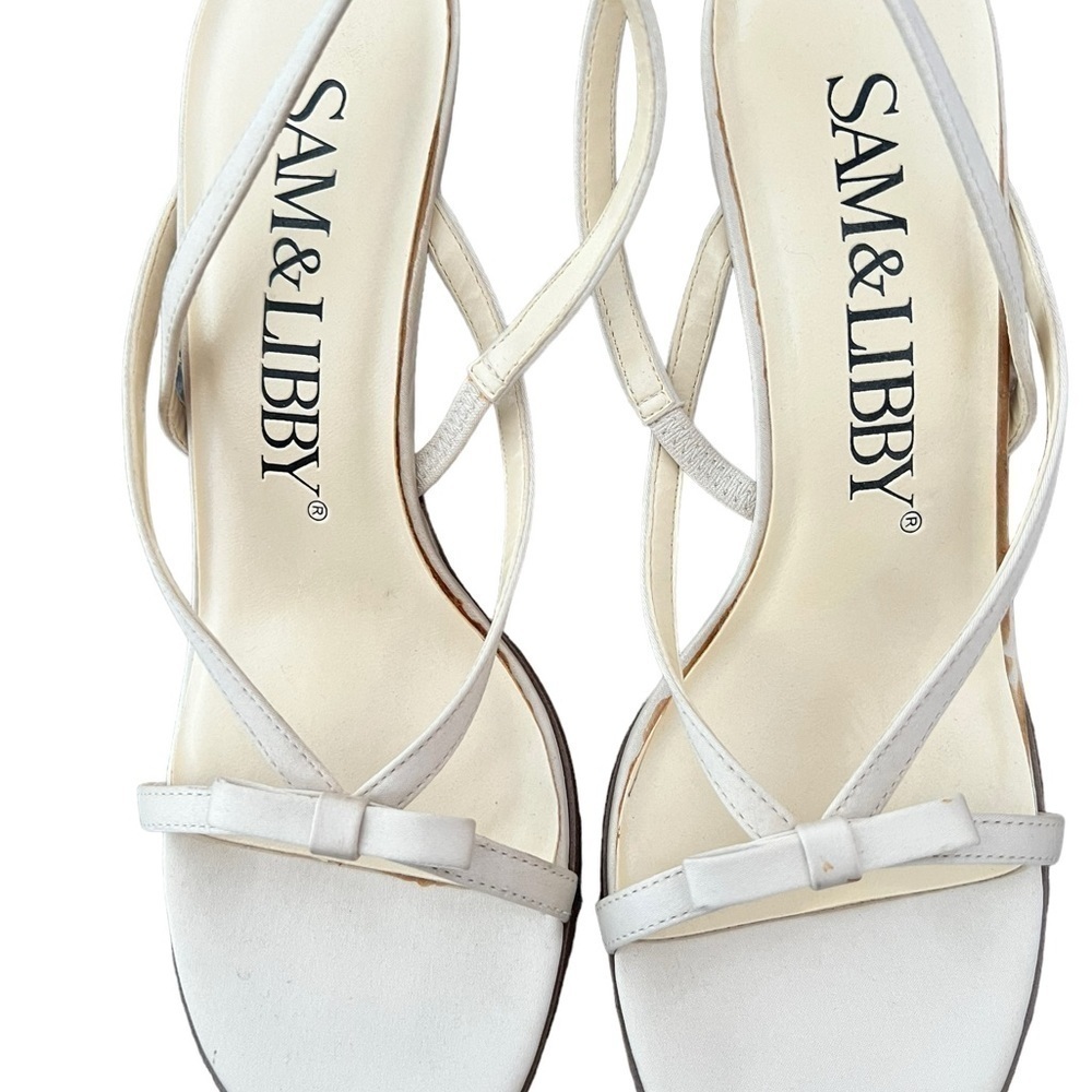 Sam & Libby Women’s Slingback Heels in Cream Size 6 Summer Party - Picture 2 of 4